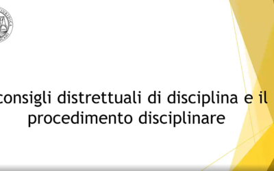 Il consiglio distrettuale di disciplina e il procedimento disciplinare